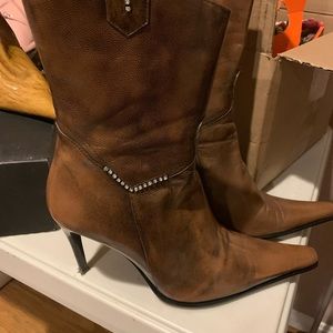 Sexy brown ankle boots
